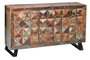 GINER Y COLOMER Buffet en bois recyclé multicolore